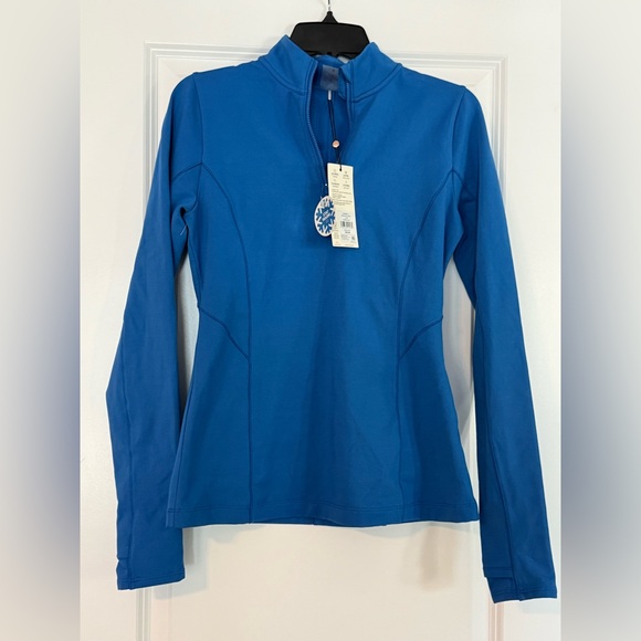 NWT Calia 1/4 zip cold dash shirt in cosmic blue - Picture 2 of 3